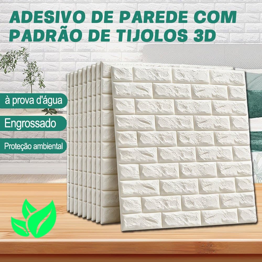 Engrossado 3D tridimensional tijolo padrão adesivo de parede auto-adesivo impermeável à prova de umidade esfregado decor