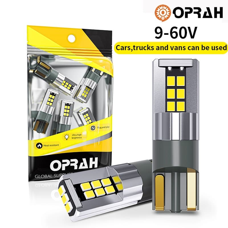 2 Pçs T10 W5W Lâmpada LED 15SMD 2016 Chip 9V-60V Branco Amarelo Carro Motocicleta Sinal De Estacionamento Luz Da Placa D