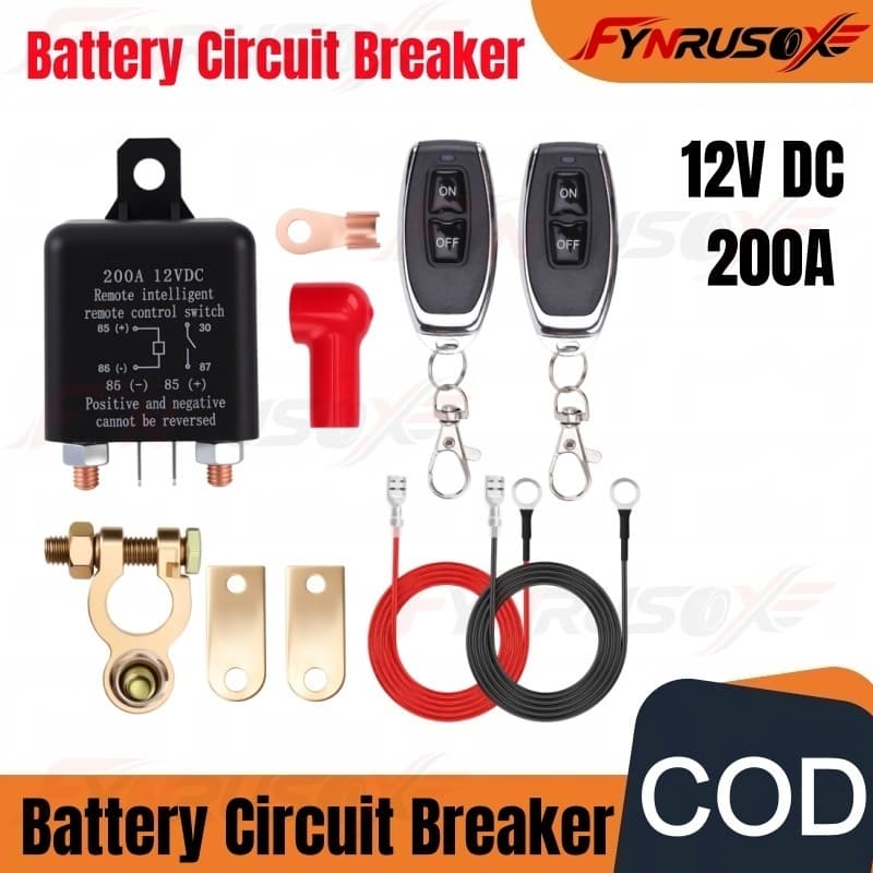 12V 200A Controle Remoto Sem Fio Isolador De Bateria Interruptor De Desconexão Relé Corte Interruptores Mestre Carro Cam