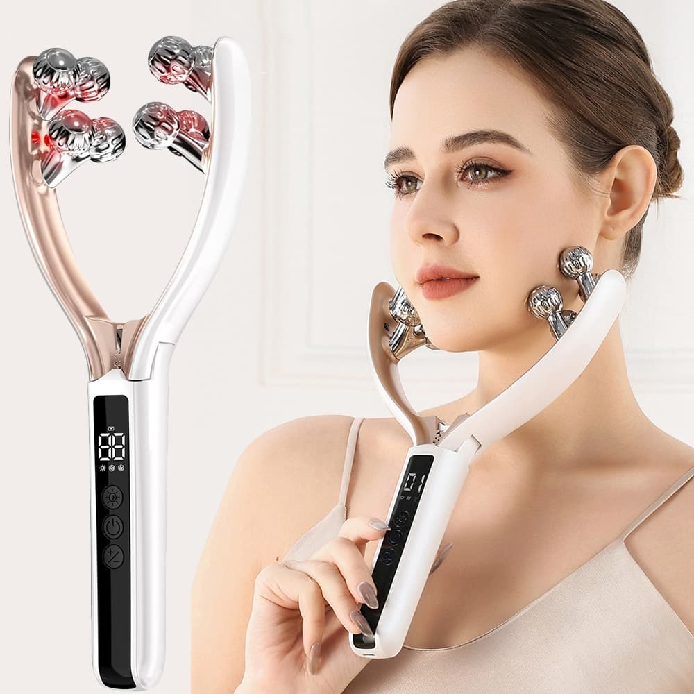 EMS Massageador Facial V Rosto E Pescoço Shaper Dispositivo Mais Fino Drenagem Linfática Redutor De Queixo Duplo Recarre