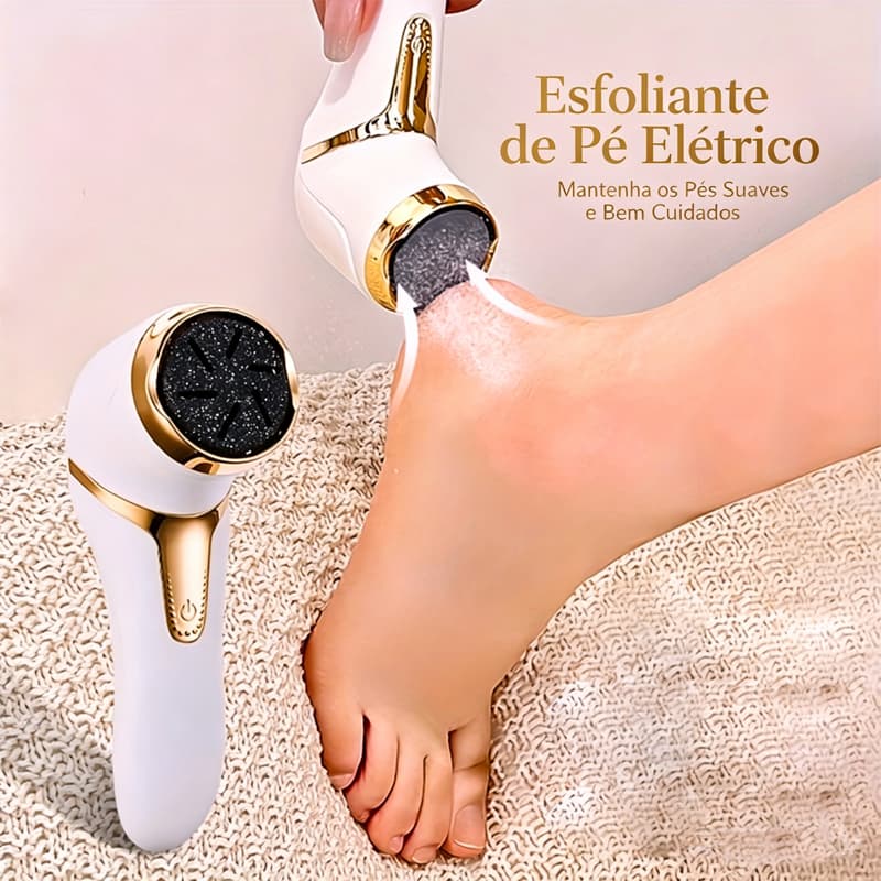 Lixadeira Elétrica para Pés IPX7 À Prova D'água 2 Velocidades Remove Calos e Pele Morta Bateria 150min Cuidado Profissio