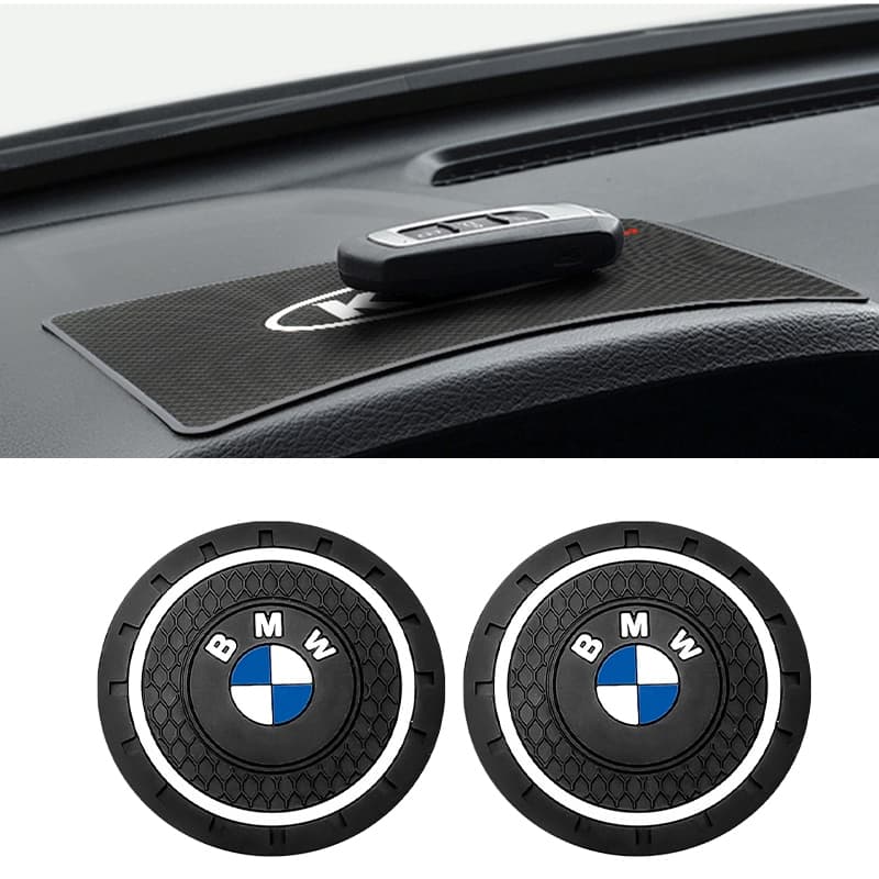 BMW Porta-Copos De Carro Antiderrapante Almofadas De Suporte De Copo De Água Logotipo Acessórios De Tapete : X1 2 3 4 5