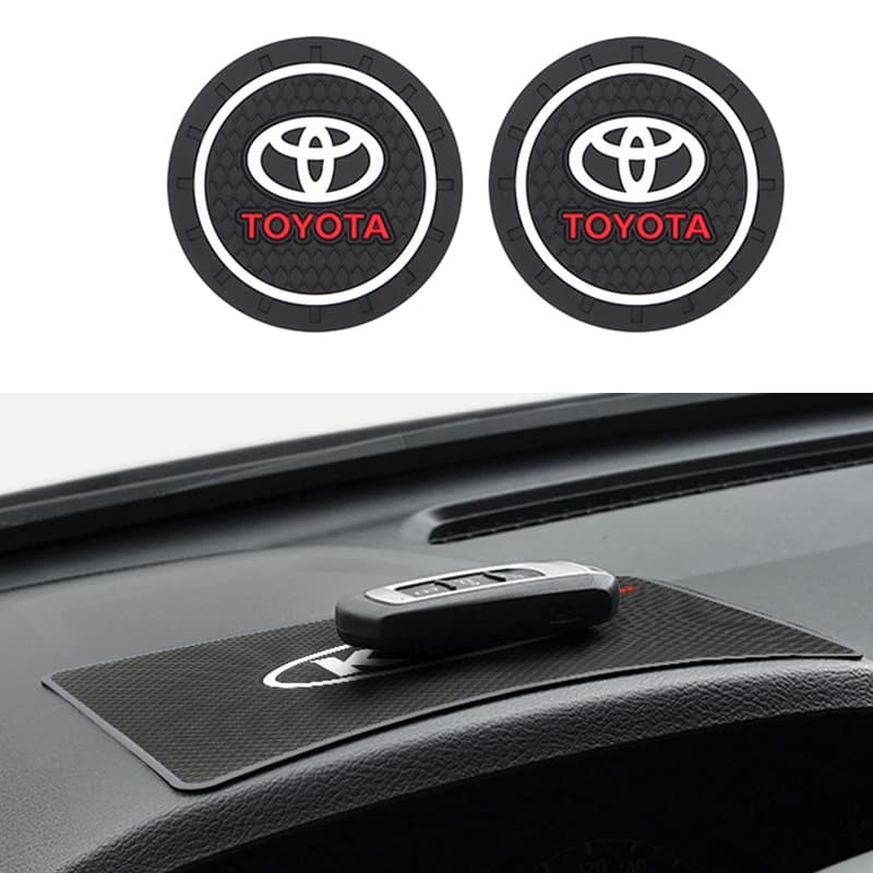 Toyota Porta-Copos De Carro Antiderrapante Almofadas De Suporte De Copo De Água Logotipo Acessórios De Tapete-Highlander