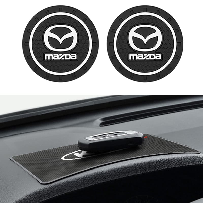 Mazda Porta-Copos De Carro Antiderrapante Almofadas De Suporte De Copo De Água Logotipo Acessórios De Tapete-CX-3-8-9 AT