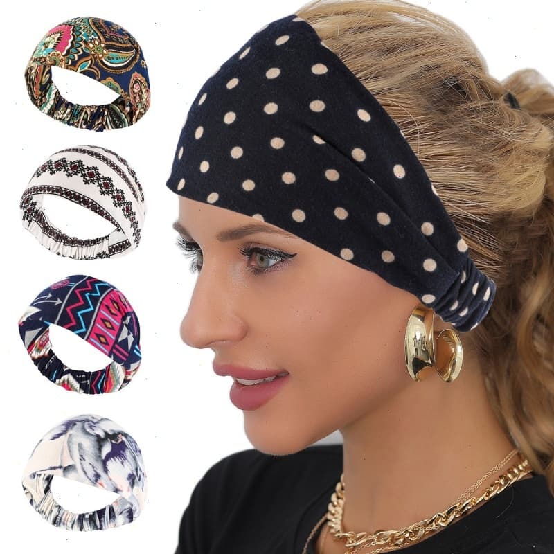 Faixa De Cabeça,Faixa Boho Feminina , Faixa de Cabelo,Turbante Antiderrapante , Cabelo Esportiva Ioga,Modelo Headband