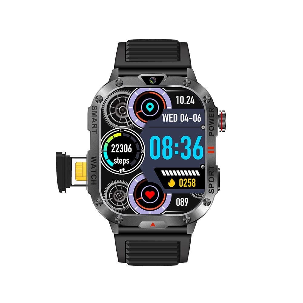 BW18 Relógio Inteligente 4G Cartão SIM Chamada Câmera Led Lanterna Ao Ar Livre Rastreador De Fitness À Prova Dwaterproof