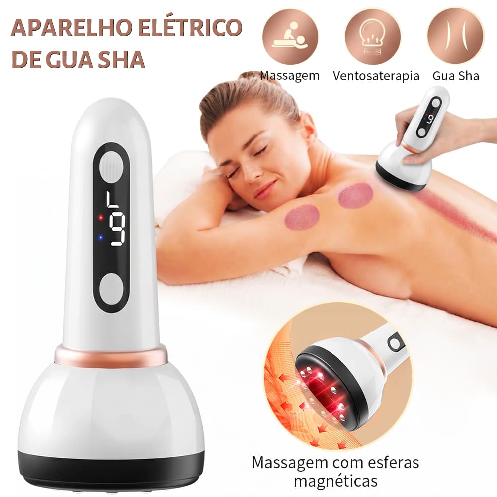 Corporal Elétrico Ventosaterapia-Ventosa Estética Massageador A Vácuo Beleza Saúde Massagem De Raspagem 9Nível De Calor