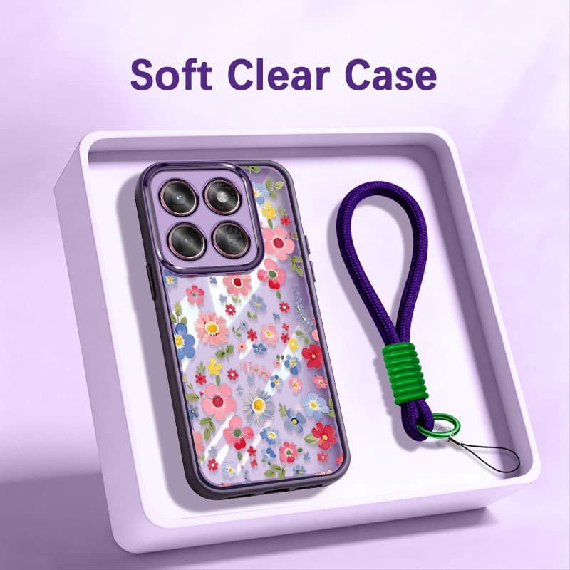 YBD Capa De Telefone Para Motorola G77 G67 G56 G86 Power Tela Cheia Vibrante INS Flores Transparente Silicone Macio Escu