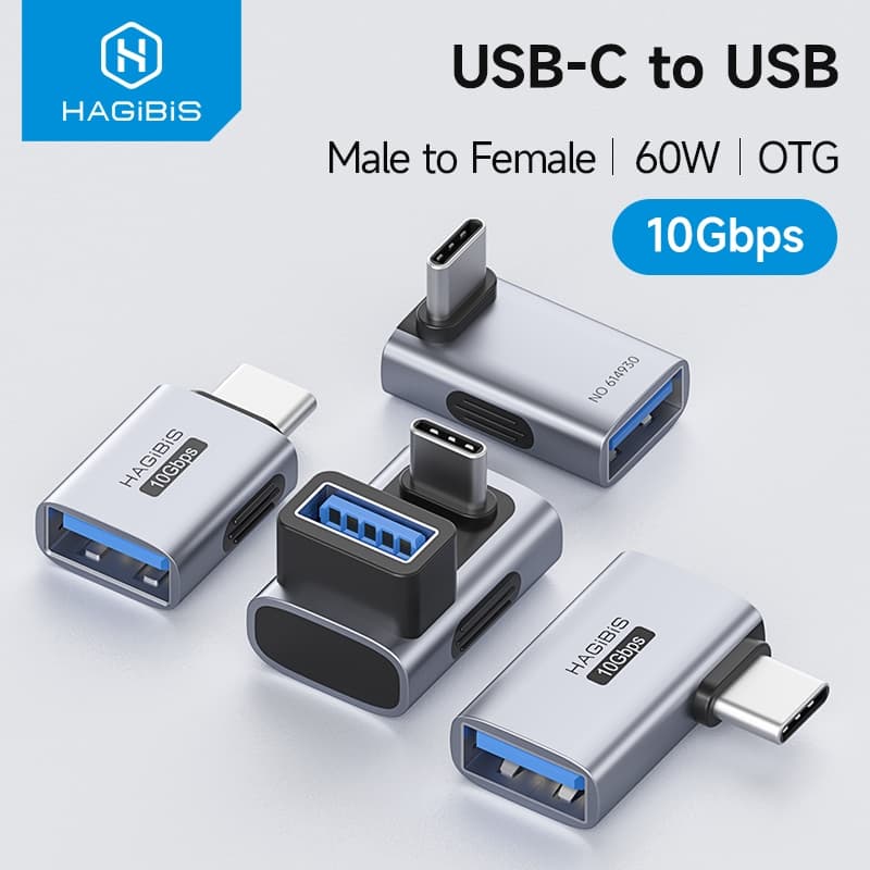 Hagibis Adaptador USB C Para Tipo-Macho-A Fêmea Conector OTG Extensor De Cabo iPhone 17/16 Pro Carro Portátil PC