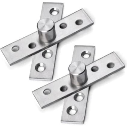 Dobradiça Pivô Pino Porta Pivotante 160kg Pivô Inox 304 duas pares Com Parafusos,360° Giratória para Portas e Móveis