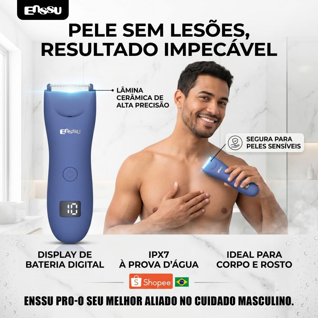 Máquina De Corte De Cabelo Barbeador Elétrico Aparador Peito Masculino Aliciamento