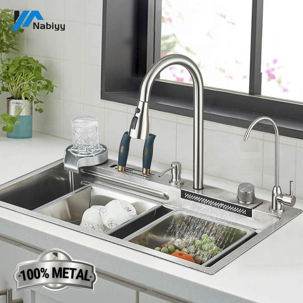 Cuba Gourmet Premium Cascata Lavador Copos Completa Para Pia de Cozinha Com Torneira