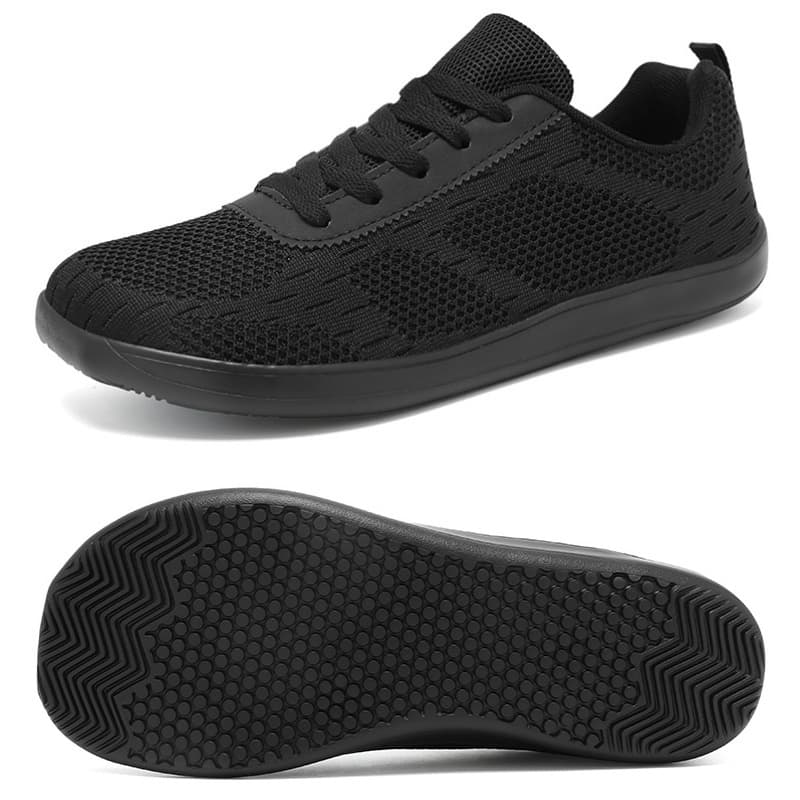 Verão Masculino Largo Minimalista Descalço Malha Respirável Sapatos De Dedos Largos Apartamentos Macio Zero Gota Sola Br