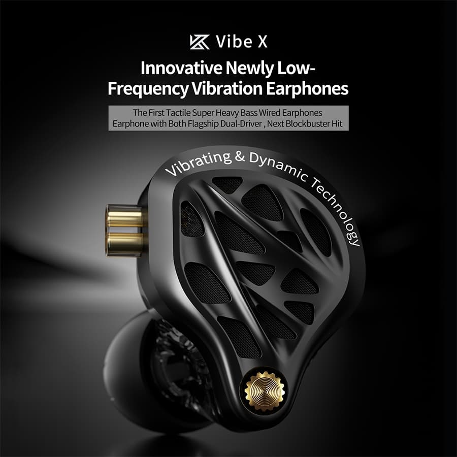 KZ Vibe X IEM , Monitor Intra-Auricular 2DD Com Vibrações De Graves Ópticos , Fones De Ouvido Isolamento De Som Auricula