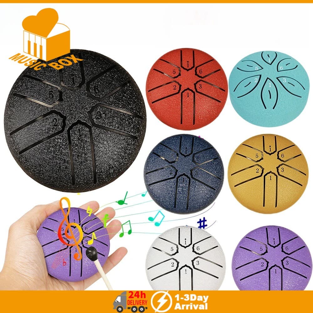 Mini Tambor De Mão Meditação Chuva Etéreo Iniciante Instrumento De Iluminação Infantil