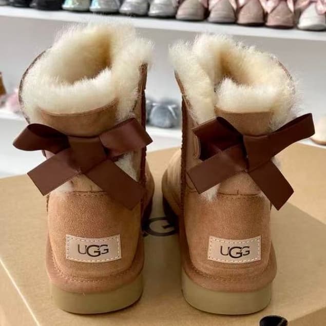 Botas De Neve De Fita Única , Pele De Ovelha Feminina Integrada
