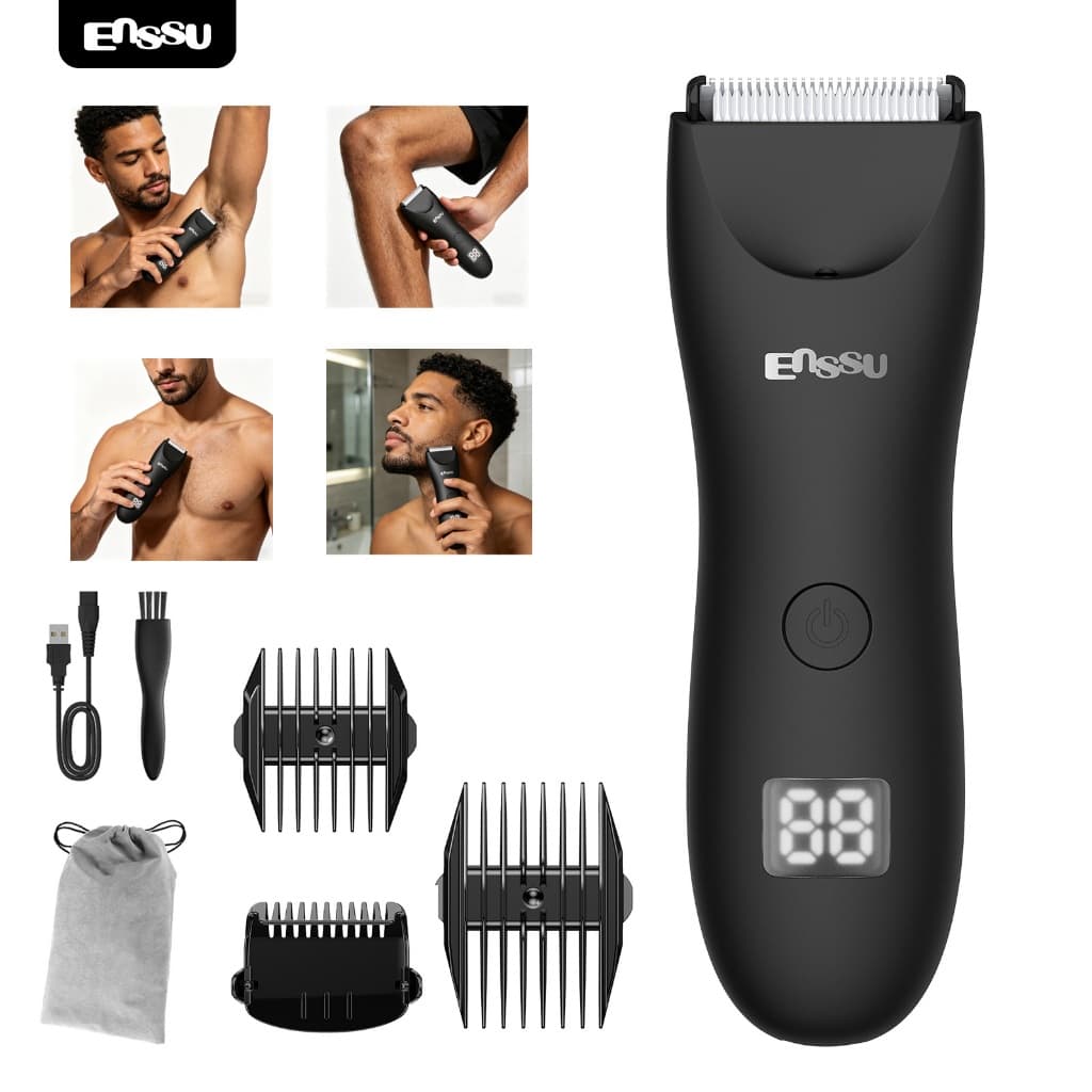 Máquina De Cortar Cabelo Masculina Barbeador Elétrico À Prova D'água Não Prejudica A Pele