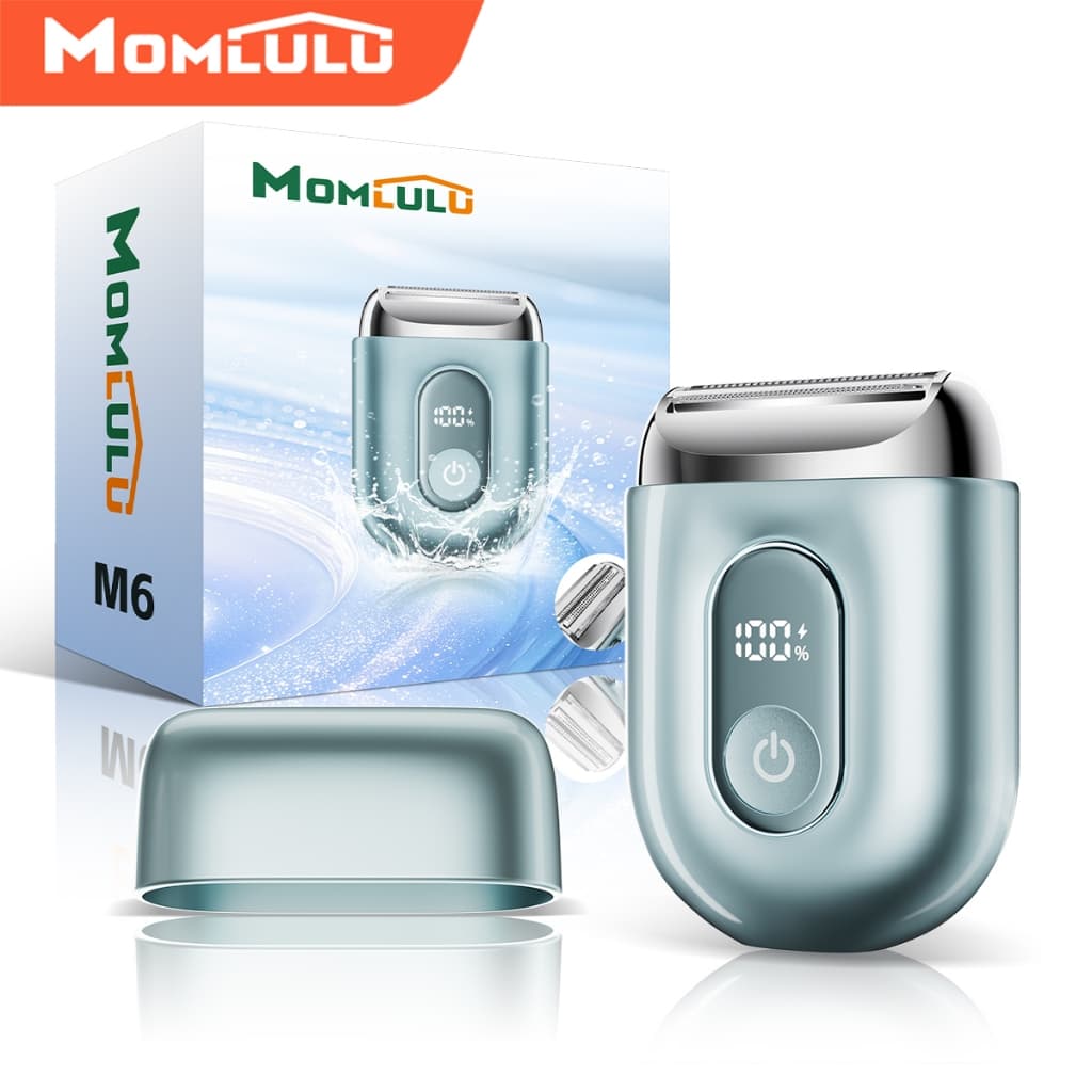 【MOMLULU M6 Mini Aparelho Feminino 】Recarregável Máquina Depilação Elétrico À Prova D'água Para Áreas Íntimas Corpo