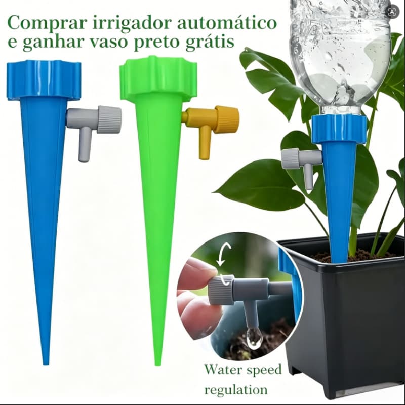 Kit Com 12/24 Gotejador Irrigador Acoplável Em Garrafa Pet Jardim Dosador Vaso Em Garrafa damai111