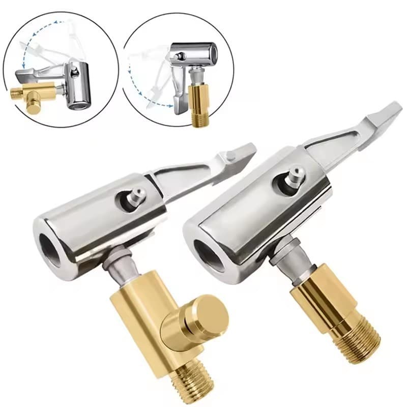 1/2 Pçs Conector De Bomba Inflável Portátil Para Pneu De Carro Mandril De Ar Compressor Válvula Adaptador Inflator
