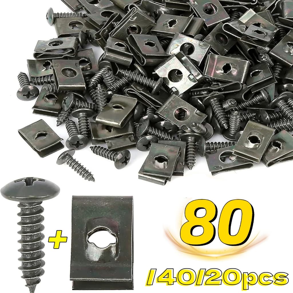 Fender 20/40/80 Pçs Carro Motocicleta Pára-Choques Fixadores Base Parafuso Clipe De Metal Auto-Roscante Fivelas Acessóri