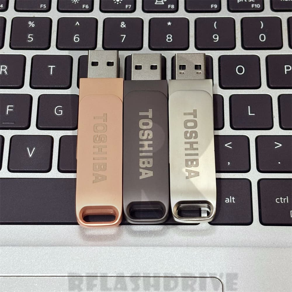 Unidade Flash Toshiba 2 Em 1 Tipo C E USB De Alta Velocidade 8 Gb 16 32 64 128 2 Tb Pendrive De Metal À Prova D'água Min