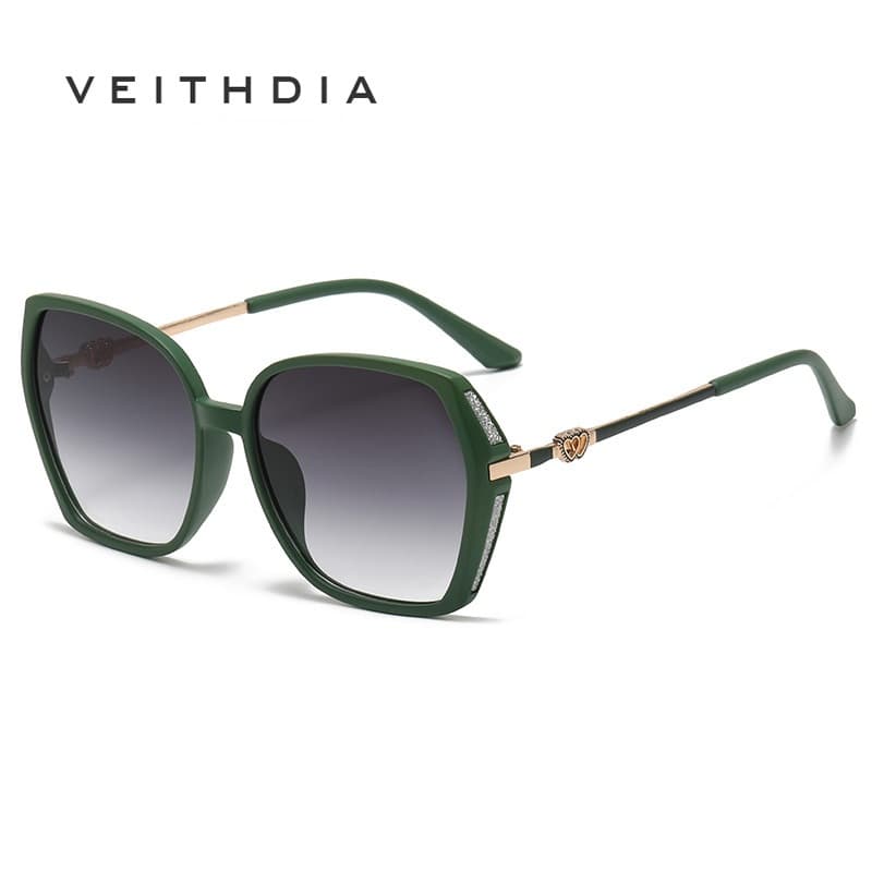 VEITHDIA Nova Moda Feminina Óculos De Sol Anti-UV Armação Grande Retro S22191