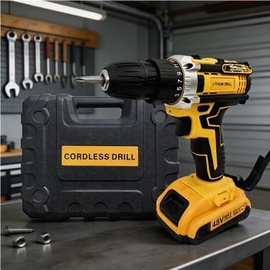Parafusadeira Furadeira Furadeira Sem Fio 48V Dupla Bateria Alta Autonomia Kit Completo Profissional