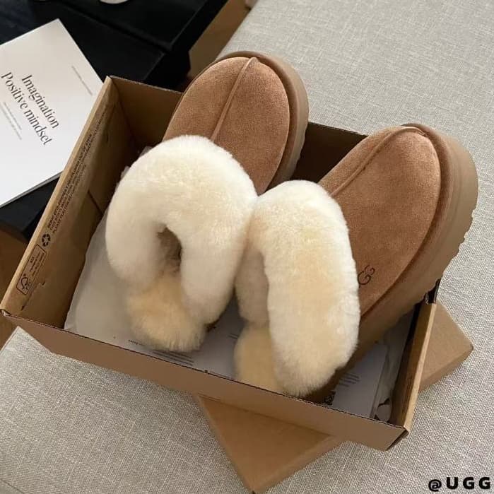 Moda Feminina Clássico Confortável Simples Esfregão De Lã De Sola Grossa Baotou Lazer Preguiçoso Sapatos Mao 1122550