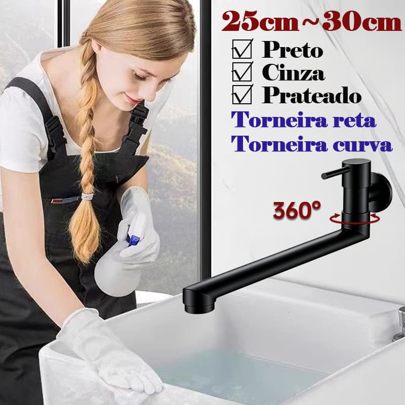Torneira De Água De Aço Inoxidável 304/Única Para/Varanda/Fria
