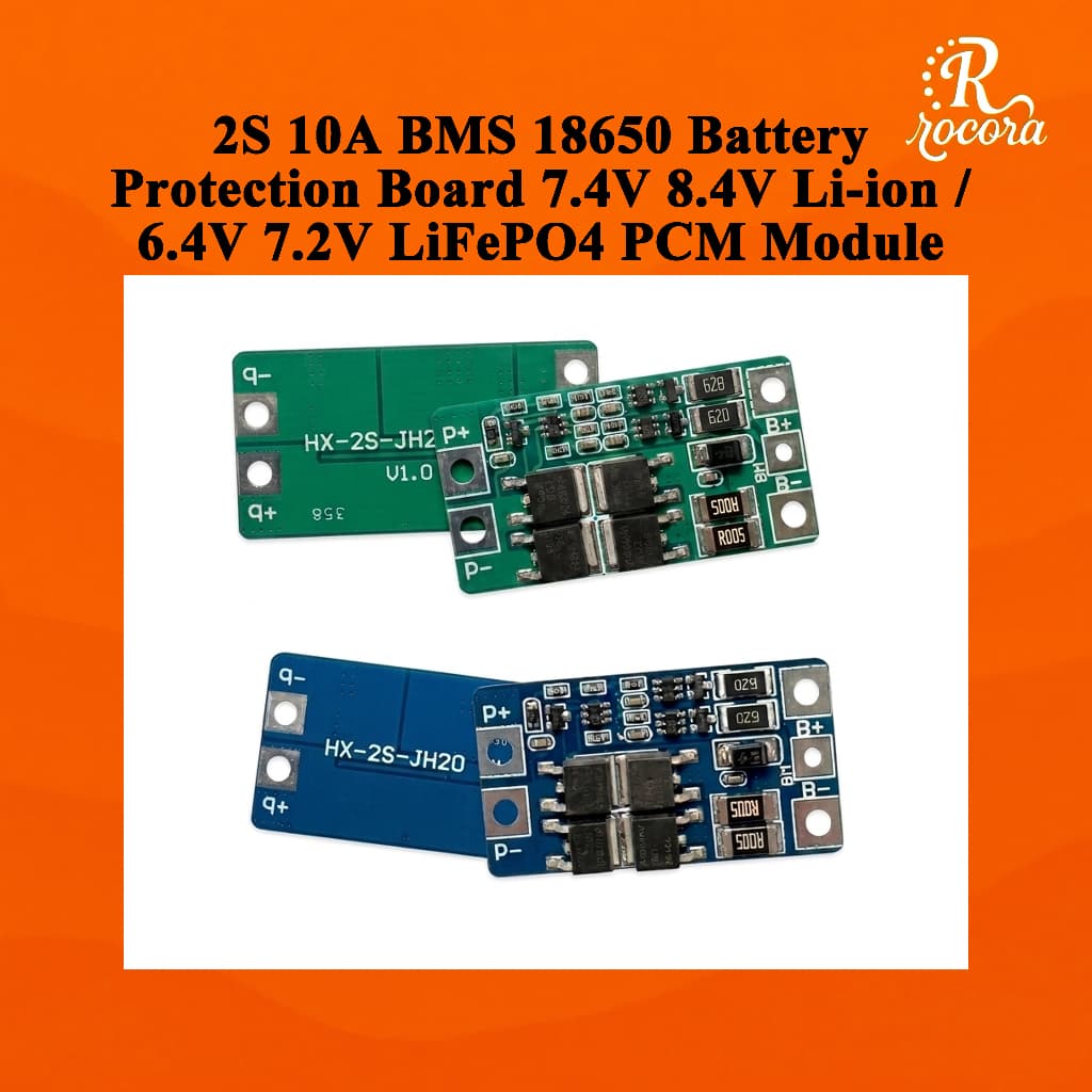 Placa De Proteção De Bateria 2S 10A BMS 18650 7.4V 8.4V Li-ion/6.4V 7.2V Módulo LiFePO4 PCM