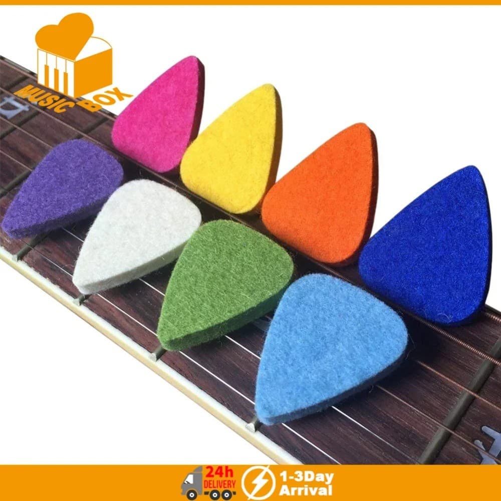 Murah Ukulele Palhetas De Feltro De Lã Colorida Acessórios Para Instrumentos De Palheta Guitarra Ukelele