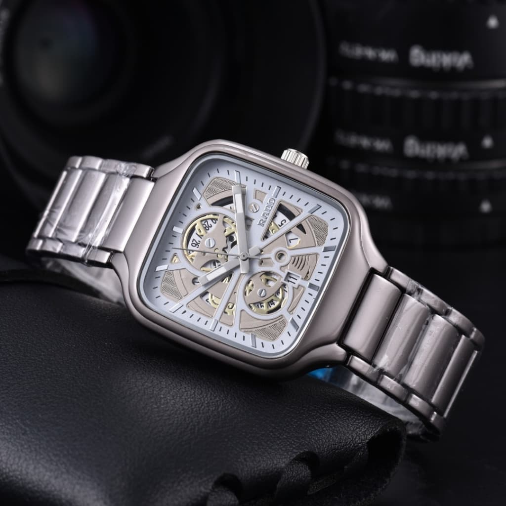 Novo Radar oco estilo mecânico relógio masculino transparente movimento Design movimento de quartzo atmosfera simples re
