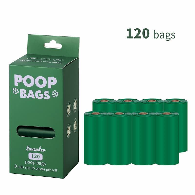 8 Rolos De Sacos Biodegradáveis Para Cocô De Cachorro-Recarga Ecológicos Dispensadores Padrão , Fortes E À Prova De Vaza