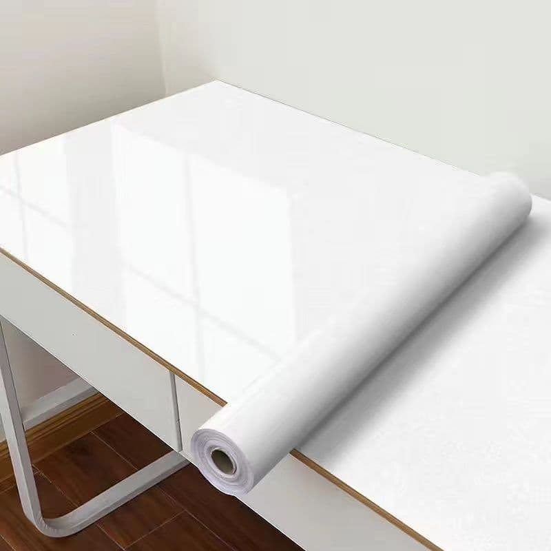 Papel de Parede Adesivo Auto Colante Branco Brilho Para Moveis, Paredes, Geladeiras, fogões em Geral