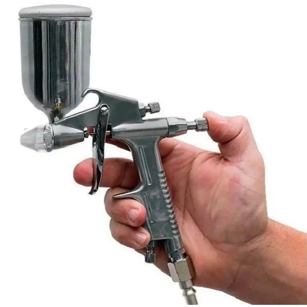 Pistola de pintura K3, caneta de alumínio com alimentação por gravidade, bico ajustável de 0,5 mm, capacidade de 90 ml