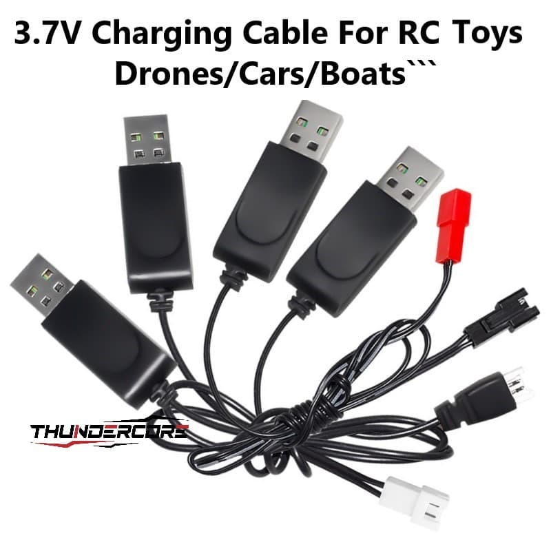 Cabo De Carregamento USB De Bateria De Lítio 3.7V Para Drone RC/Barco/Carro/Brinquedos Carregador Inteligente 500mA Com