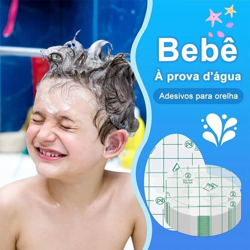 Kit 100pcs Adesivo Impermeável Orelha Banho Natação Infantil Adulto