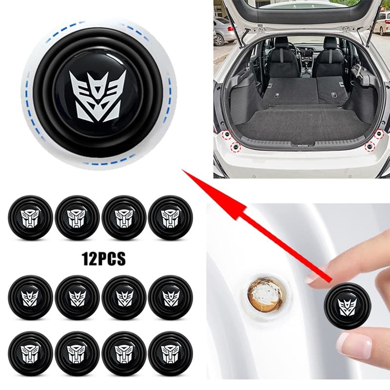2.8cm Transformadores Optimus Hornet Amortecedor Da Porta Do Carro Adesivos Protetores Almofadas De Borracha À Prova De