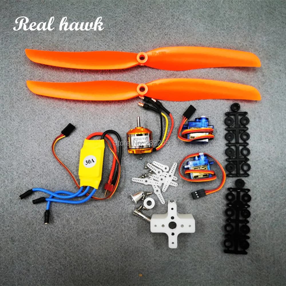 Motor A2212 1200KV + ESC 30A + Servo SG90 - Kit Complet para Avião ASA FIXA RC Helicóptero Alta Performance