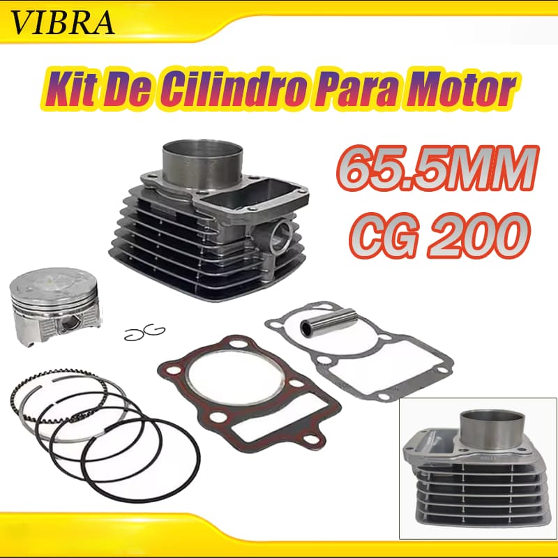 Kit De Cilindro Para Motor CG200 CC200 De Honda CG196  ZJ200 CG ZJ 200 to 250 65.5MM