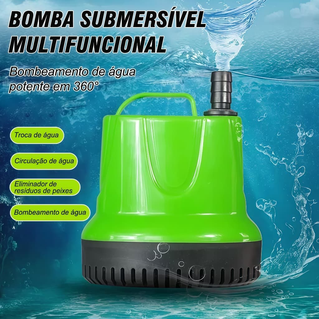 Bomba silenciosa, adequada para elementos de aquário, lago e paisagem