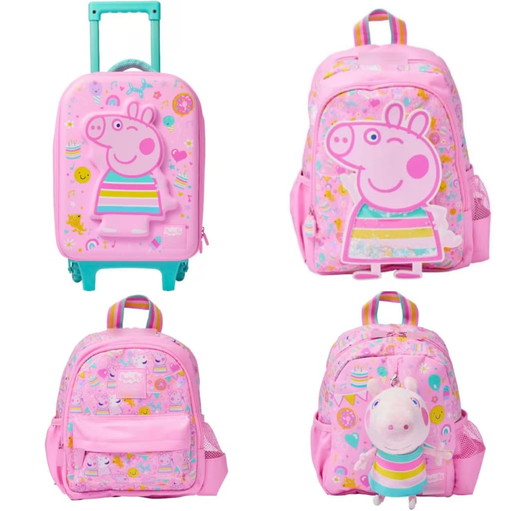 Austrália Peppa Pig Schoolbag Escola Primária Crianças Mochila Impermeável Crianças Conjunto de Mochila Casual Série