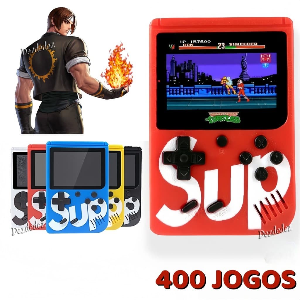 Mini Videogame Sup Game Box 400 Jogos Em 1 Antigos Portáteis Com Controlador Para 2 Pessoas Dezdedez