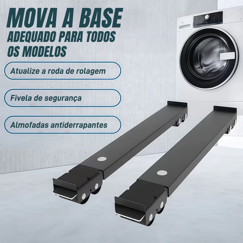 Base com rodas adequada para geladeira máquina de lavar e fogão ajustável e reforçada