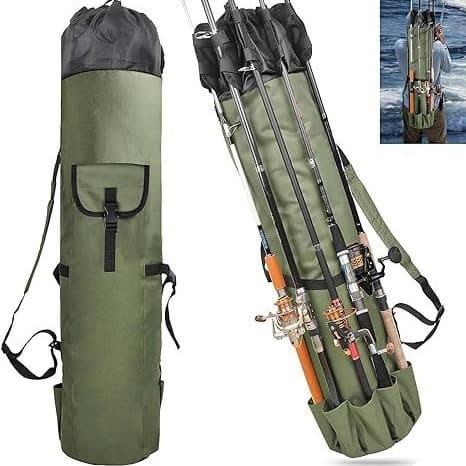 1.15M Bolsa multifuncional para vara de pescar, bolsa para equipamento de pesca