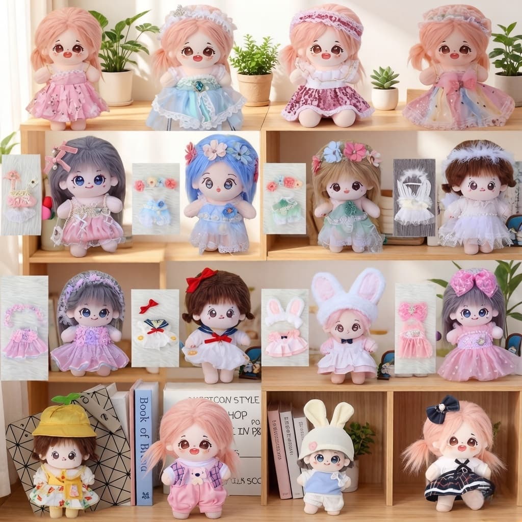 Roupas De Boneca Para De Algodão De 20 Cm Lindo Vestido (Sem)