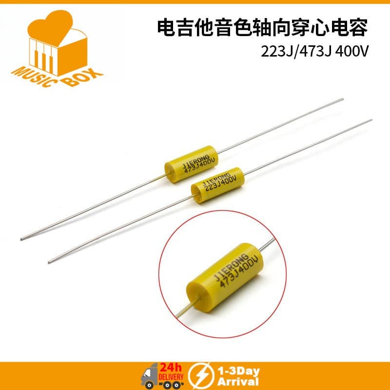 1Pc Capacitor De Poliéster De Capacidade Axial 223J/473J400V 0.022uf/0.047uf Guitarra Elétrica De Perna De Latão