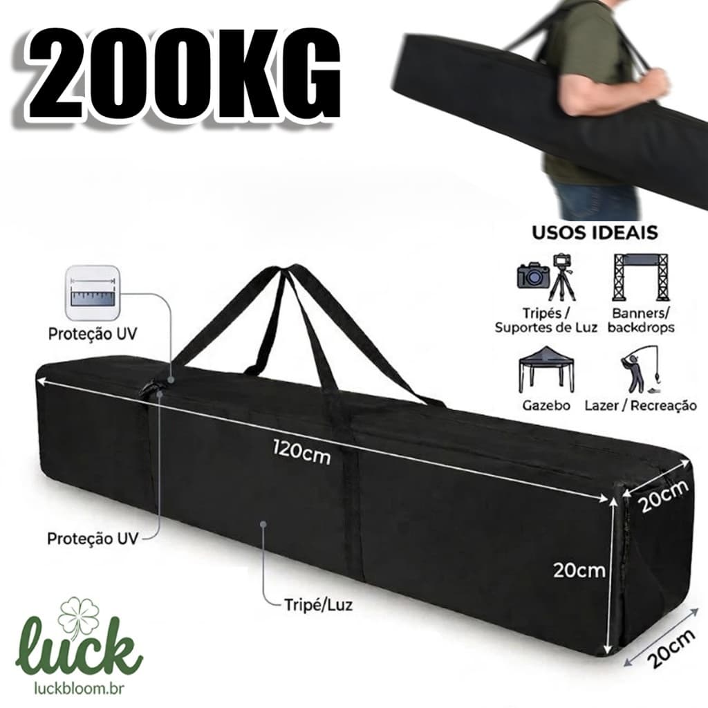 Bolsa Portátil Capa De transporte de Tenda sanfonada Gazebo P/Tripés Pedestal instrumental 1,20M