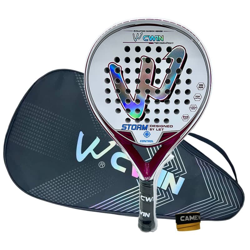 CWIN Camewin Padel Raquete De Tênis Fibra Carbono Macio EVA Rosto Com Padle Saco Capa Presente Grátis Novo